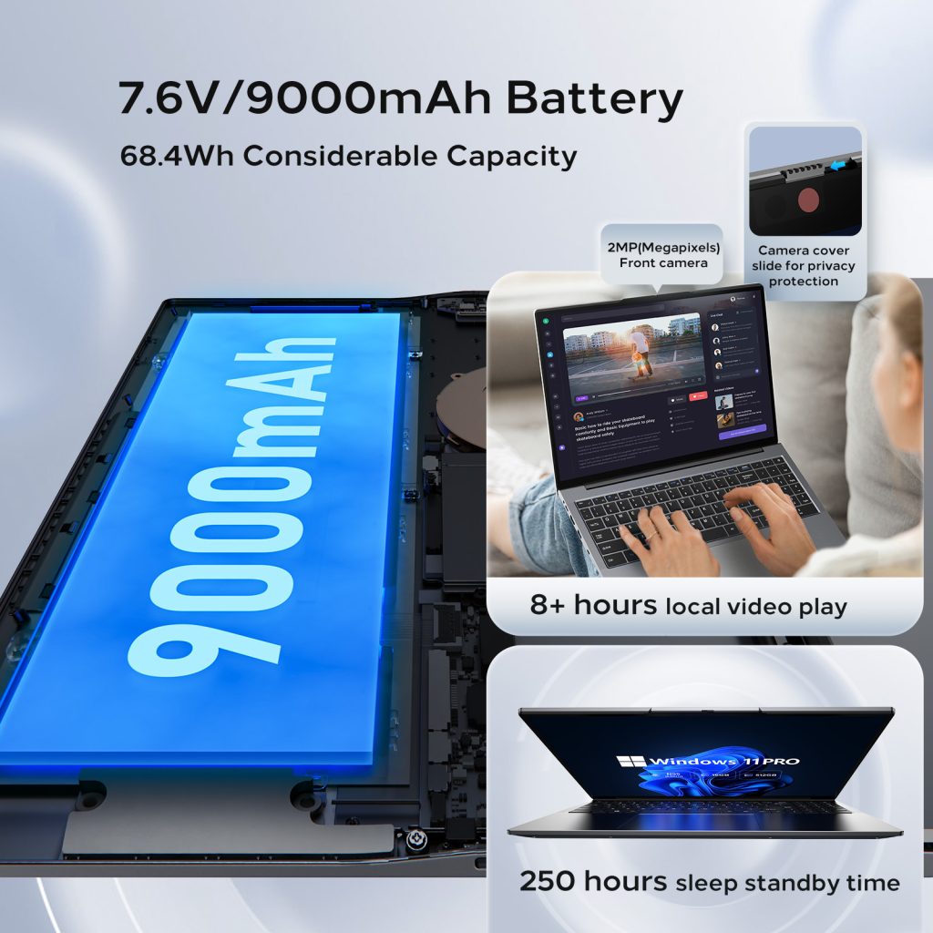 OTVOC VOC BOOK16 Laptop N95 16GB Ram 1TB PCIE SSD 16″ computer – Otvoc ...